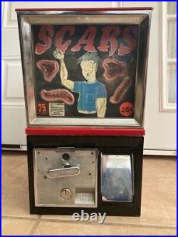 Vintage Victor 77 25 Cent Gumball Vending Machine FULL Monster / Horror