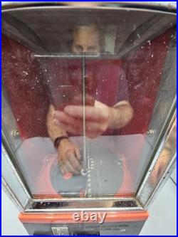 Vintage Victor 88 5 Cent Vending Machine Black Red Unlocked Missing Key