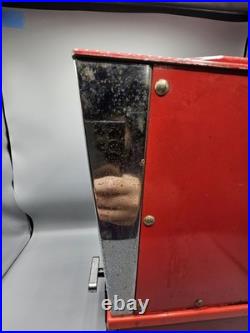 Vintage Victor 88 5 Cent Vending Machine Black Red Unlocked Missing Key