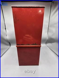 Vintage Victor 88 5 Cent Vending Machine Black Red Unlocked Missing Key