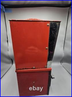 Vintage Victor 88 5 Cent Vending Machine Black Red Unlocked Missing Key