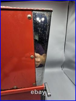 Vintage Victor 88 5 Cent Vending Machine Black Red Unlocked Missing Key