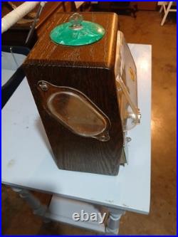 Vintage Victor Baby Grand Gumball Machine 5 Cent Nickel With Keys