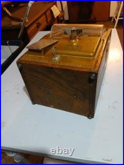 Vintage Victor Baby Grand Gumball Machine 5 Cent Nickel With Keys