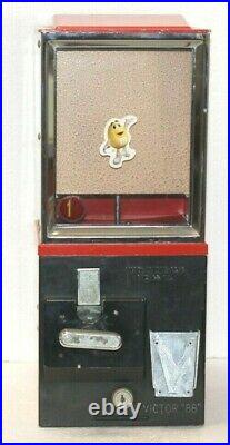 Vintage Victor Model 88 1¢ Gumball Gum Ball Candy Vending Machine No Key