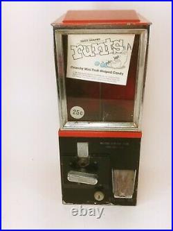 Vintage Victor Model 88 25¢ Gumball Gum Ball Candy Vending Machine No Keys -A