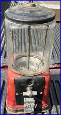 Vintage Victor Model V gumball candy peanuts machine 1940's Functional No Key