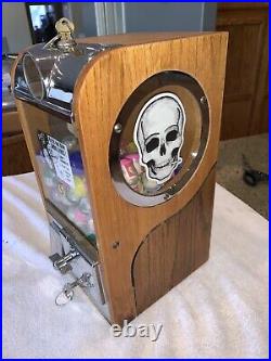 Vintage Victor Nickel Smoking Skull Vending Machine Charms Restored Grand Dad