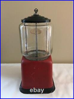 Vintage Victor Topper 1 cent Gumball machine withGlass Globe & Key GREAT Condition