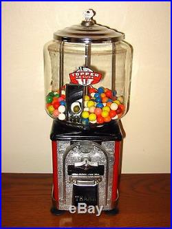 Vintage Victor Topper GAMBLER 1 Cent Gumball Vending Machine
