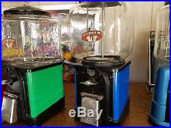 Vintage Victor Topper glass gumball machine blue restored original