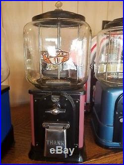 Vintage Victor Topper glass gumball machine pink restored original
