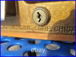 Vintage Victor Vending Baby Grand 5C Gumball Machine Chicago Illinois Wood RARE