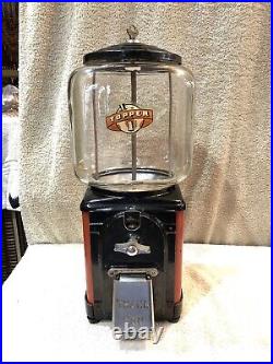 Vintage Victor Vending Corp. Topper 1 Cent Gumball Machine