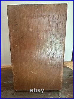 Vintage Victor Vending Corp Wooden Oak Toy Gumball Candy Machine. 25 Cent