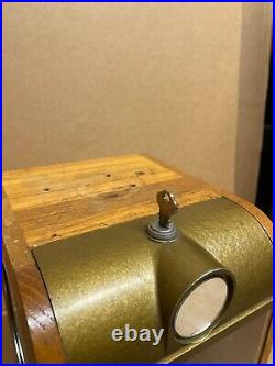 Vintage Victor Vending Super V Gumball Machine Chicago Illinois Wood Enclosure
