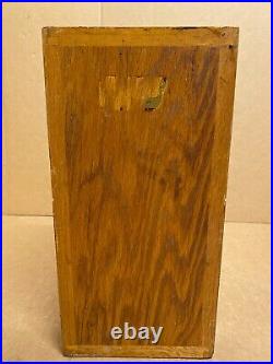 Vintage Victor Vending Super V Gumball Machine Chicago Illinois Wood Enclosure