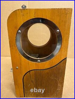 Vintage Victor Vending Super V Gumball Machine Chicago Illinois Wood Enclosure
