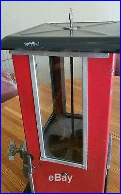 Vintage WORKING 1920's ORIGINAL Red 1 cent THE MASTER Candy/Gumball Machine