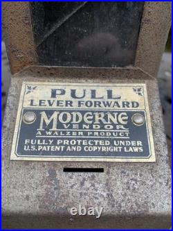 Vintage Walzer Moderne Vendor 1 Cent Candy Bar / Gum Machine