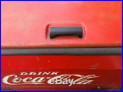 Vintage Westinghouse Coca Cola Machine/Cooler with Embossed Coca Cola on all sides