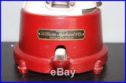 Vintage William Michael & Co. Gumball Machine 1 Cent Penny Vendor WORKS