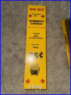 Vintage Winner's Choice 25¢ Lucky Lotto Number Pull Tab Vending Machine With Keys Vintage Winner's Choice 25¢ Lucky Lotto Number Pull Tab Vending Machine With Keys