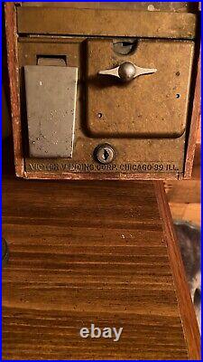 Vintage Wood Baby Grand Penny Candy Machine Victor Vending