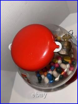 Vintage Working Columbus 5-Cent Gumball Vending Machine with 2-Barrel Locks & Keys