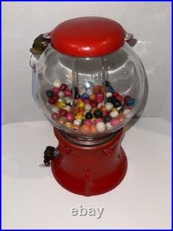 Vintage Working Columbus 5-Cent Gumball Vending Machine with 2-Barrel Locks & Keys