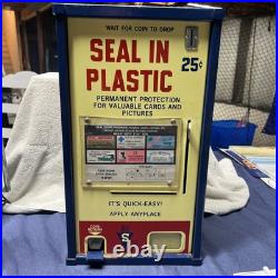 Vintage Working Seal In Plastic 25 Cent Coin Op Counter Top Vending Machine