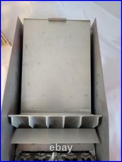 Vintage Working Silver Queen Lawrence Mfg Co Gum Penny Vending Machine with Key