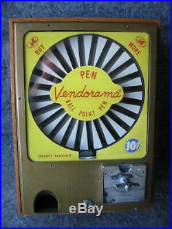 Vintage Working Vendorama Ball Point Pen Coin Op Dispenser Vending Machine