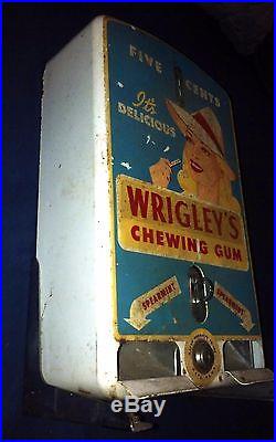 Vintage Wrigley's Chewing Gum Vending Machine 5 Cents Kayem
