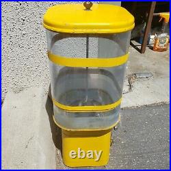 Vintage Yellow Gum Ball Vending Machine