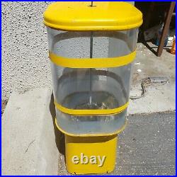 Vintage Yellow Gum Ball Vending Machine