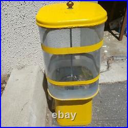 Vintage Yellow Gum Ball Vending Machine