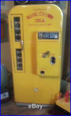 Vintage Yellow-red Rc Vending Machine Royal Crown/rc Cola