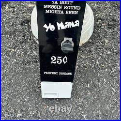 Vintage Yo Mama Prevent Disease Novelty Condom Vending Machine Wall Hang