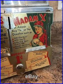 Vintage Yogi Madam X Coin Operated Napkin Machine! Diner Trade Simulator Rare