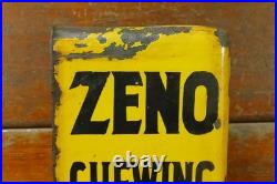 Vintage Zeno Chewing Gum 1 Cent Vending Porcelain Coin Operated Machine Front
