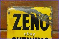 Vintage Zeno Chewing Gum 1 Cent Vending Porcelain Coin Operated Machine Front