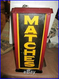 Vintage-antique Kelley Mfg. Co. One Cent. Match Vender, Coin Op, Vending Machine