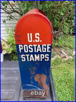 Vintage antique US POSTAL STAMP vending machine for refurbishing
