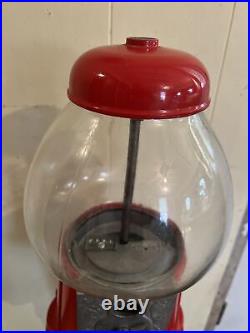 Vintage cast iron bubble gum Black Machine original glass top/ Leaf design