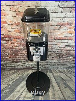 Vintage coin op Acorn original Penny glass candy machine restored with stand