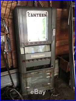 Vintage coin operated candy machine Rowe Canteen