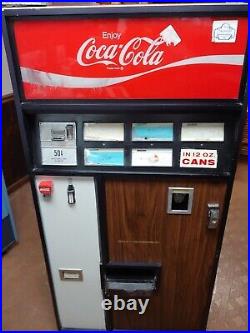Vintage coke 5 can vending machine dixie narco