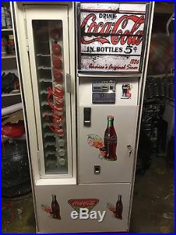 Vintage coke cavalier vendo mancave restored soda machine bottles 10 cents