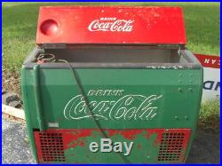 Vintage coke machine, coca-cola chest type vending machine